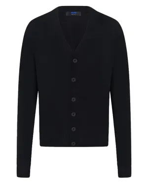 Black Textured Cardigan