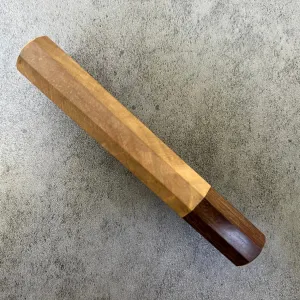 Custom Japanese Knife Handle for 210-225mm  -  Oak burl and katalox