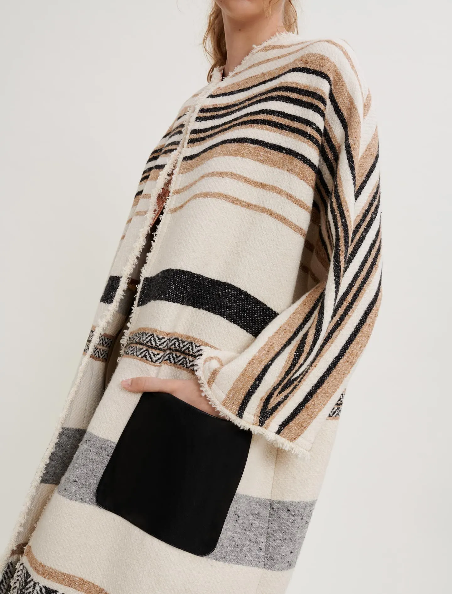 OVERSIZED STRIPED COAT