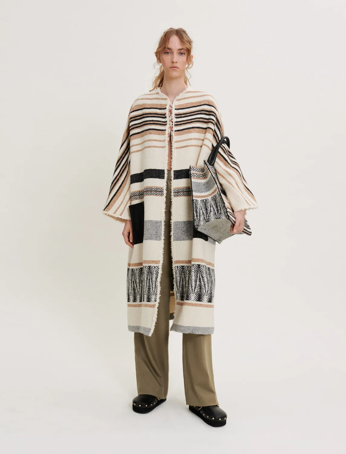 OVERSIZED STRIPED COAT
