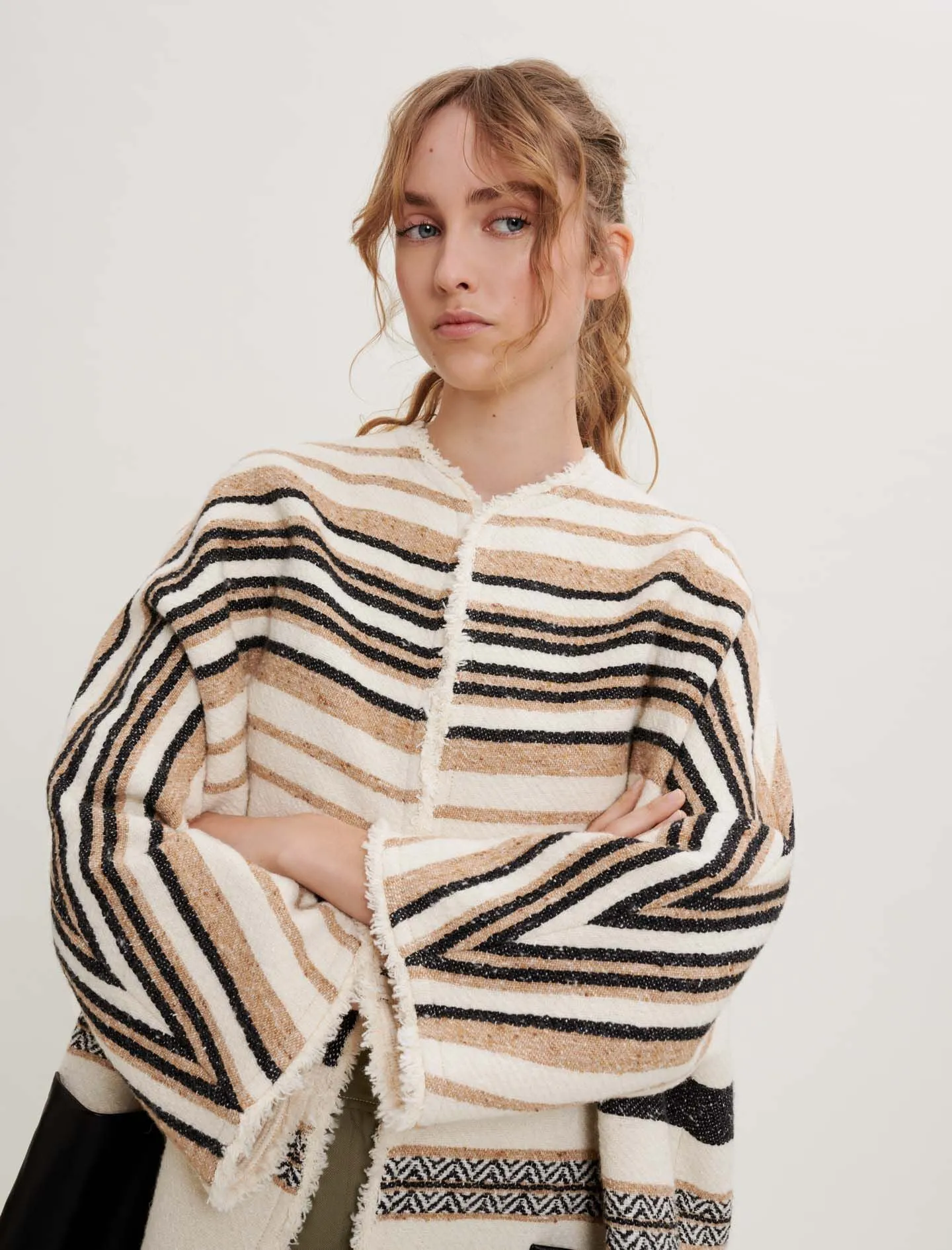 OVERSIZED STRIPED COAT