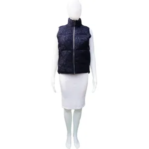 SANDRO GUIPURE LACE PUFFER VEST