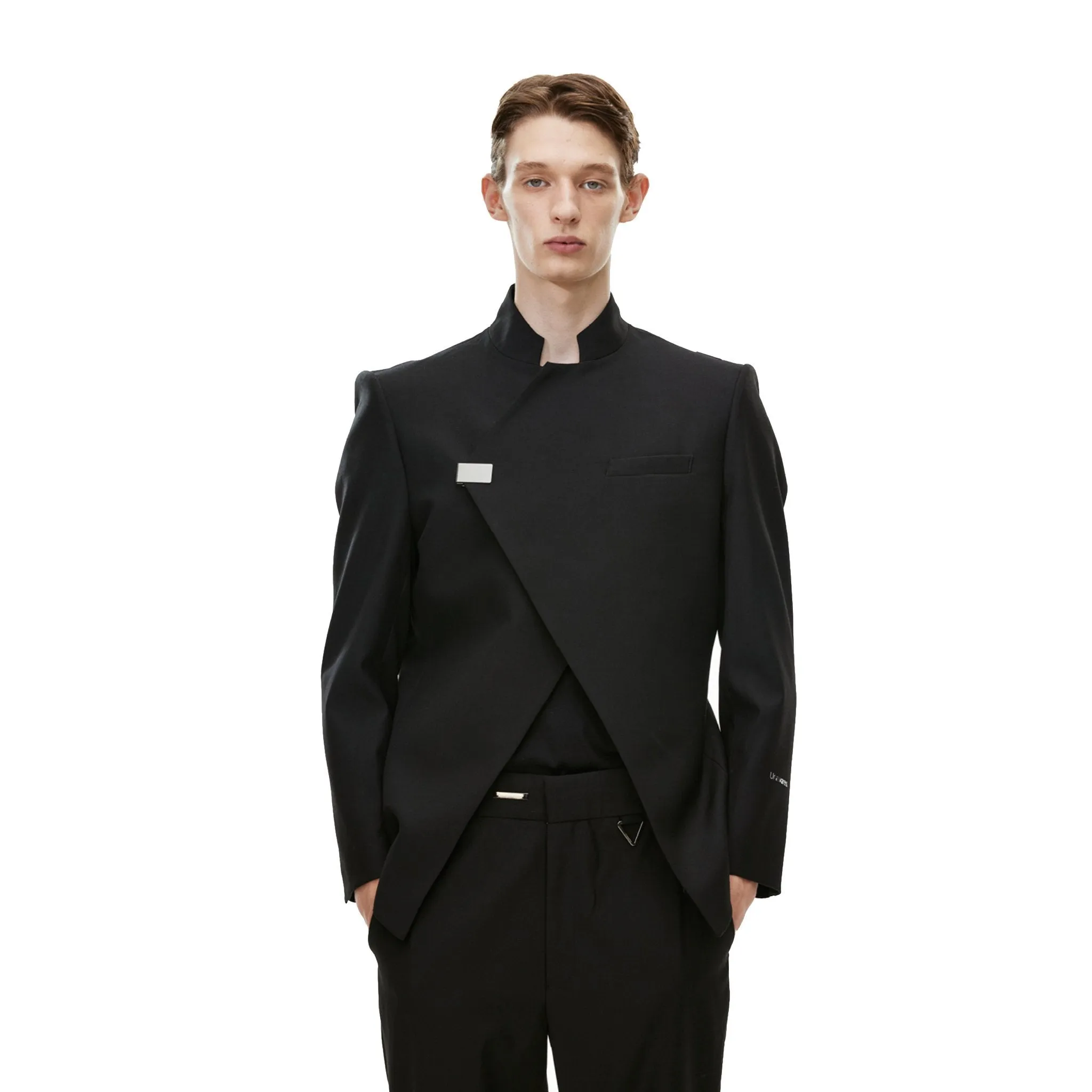 Split Knights Cut Jacket Black