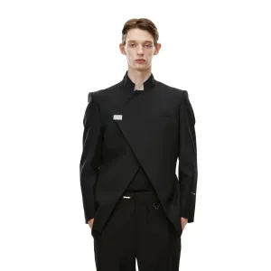 Split Knights Cut Jacket Black