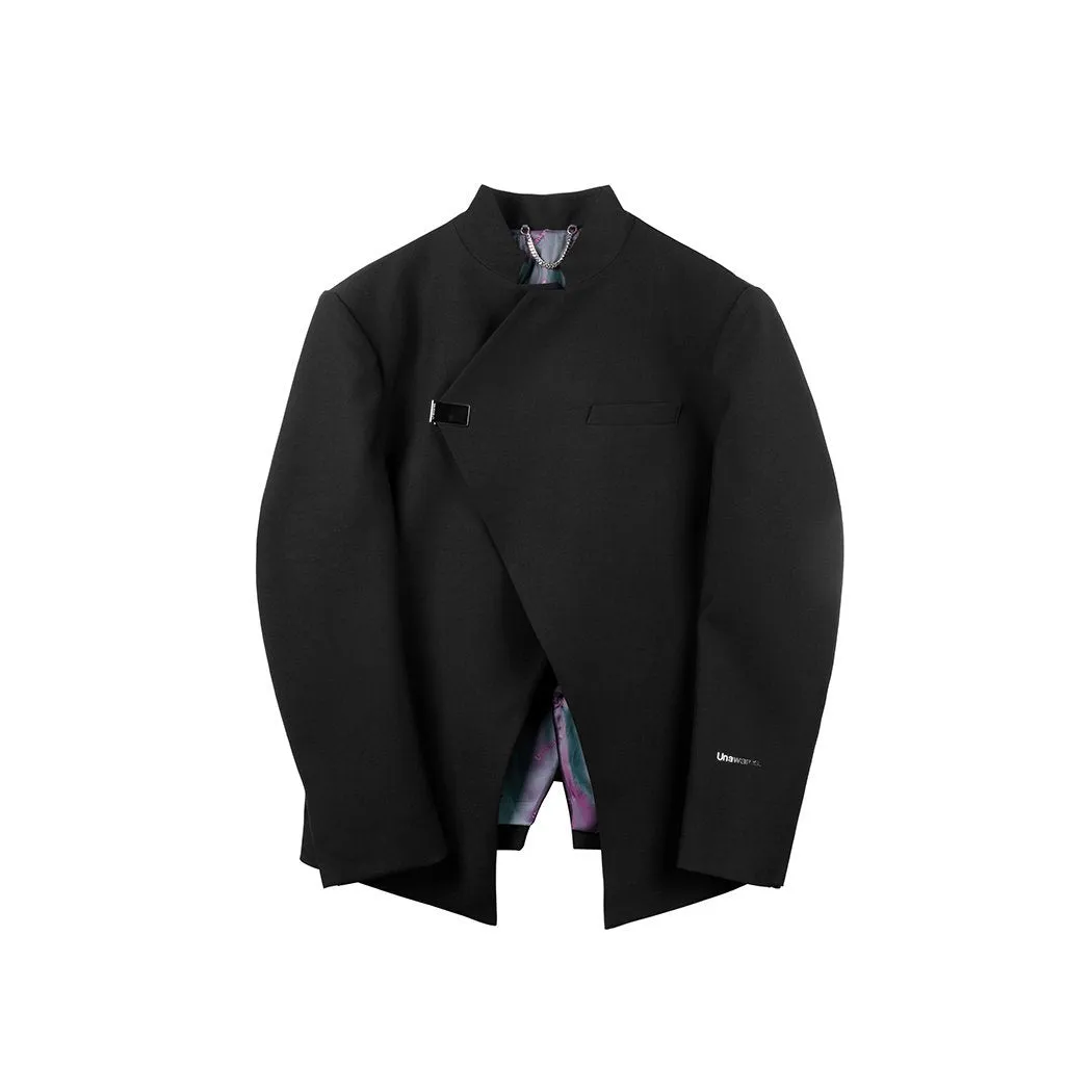 Split Knights Cut Jacket Black