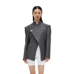 Split Knights Cut Jacket Grey