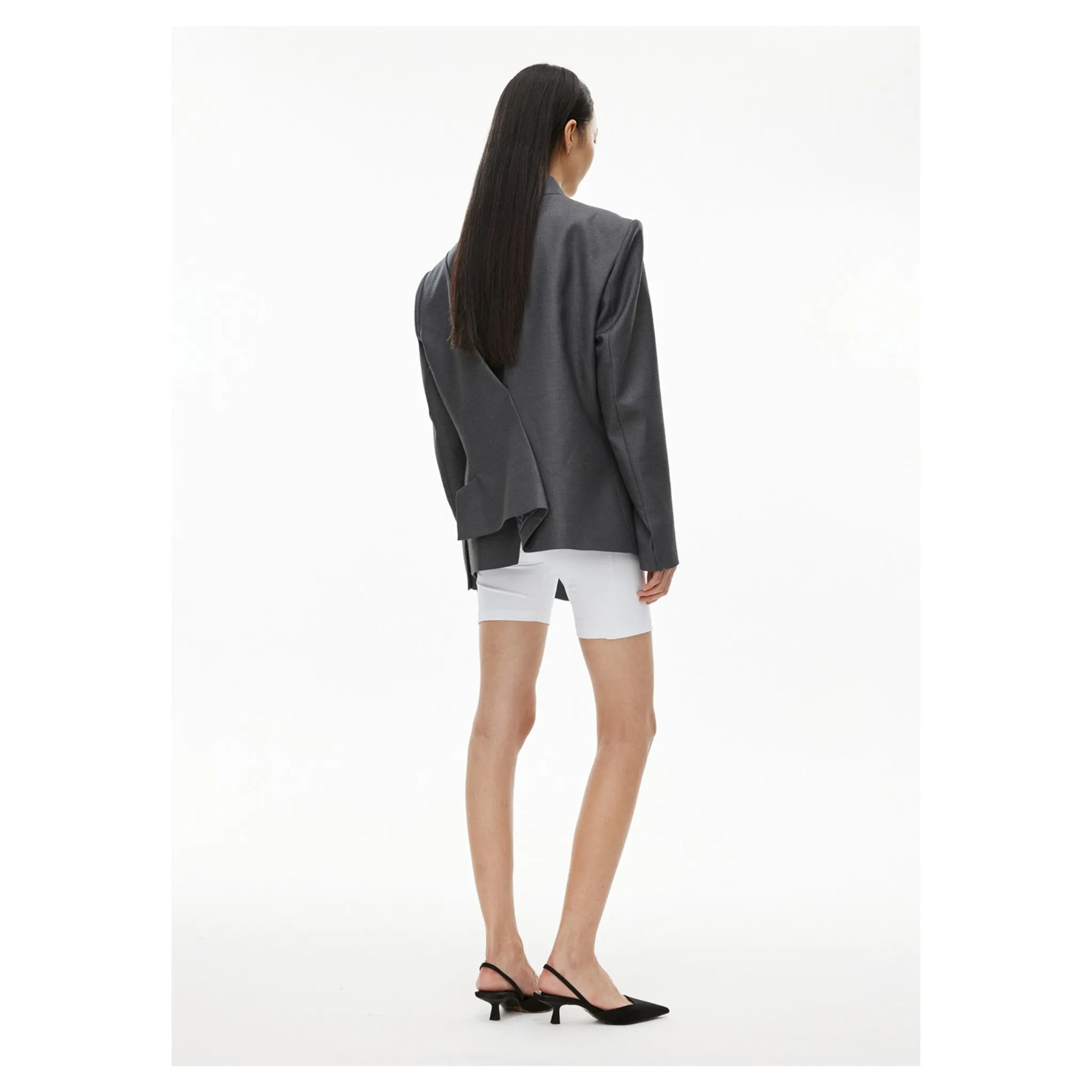 Split Knights Cut Jacket Grey