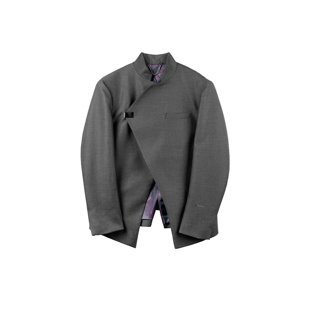 Split Knights Cut Jacket Grey